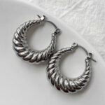 Aesthetic Twisted Hoops