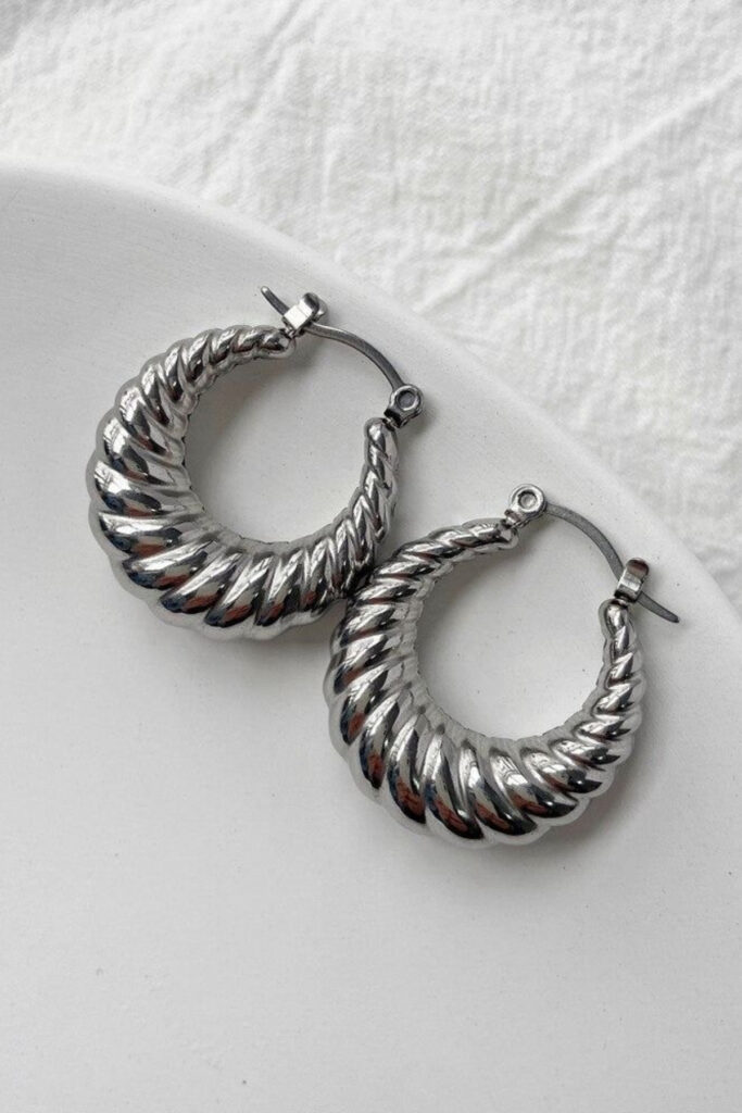 Aesthetic Twisted Hoops