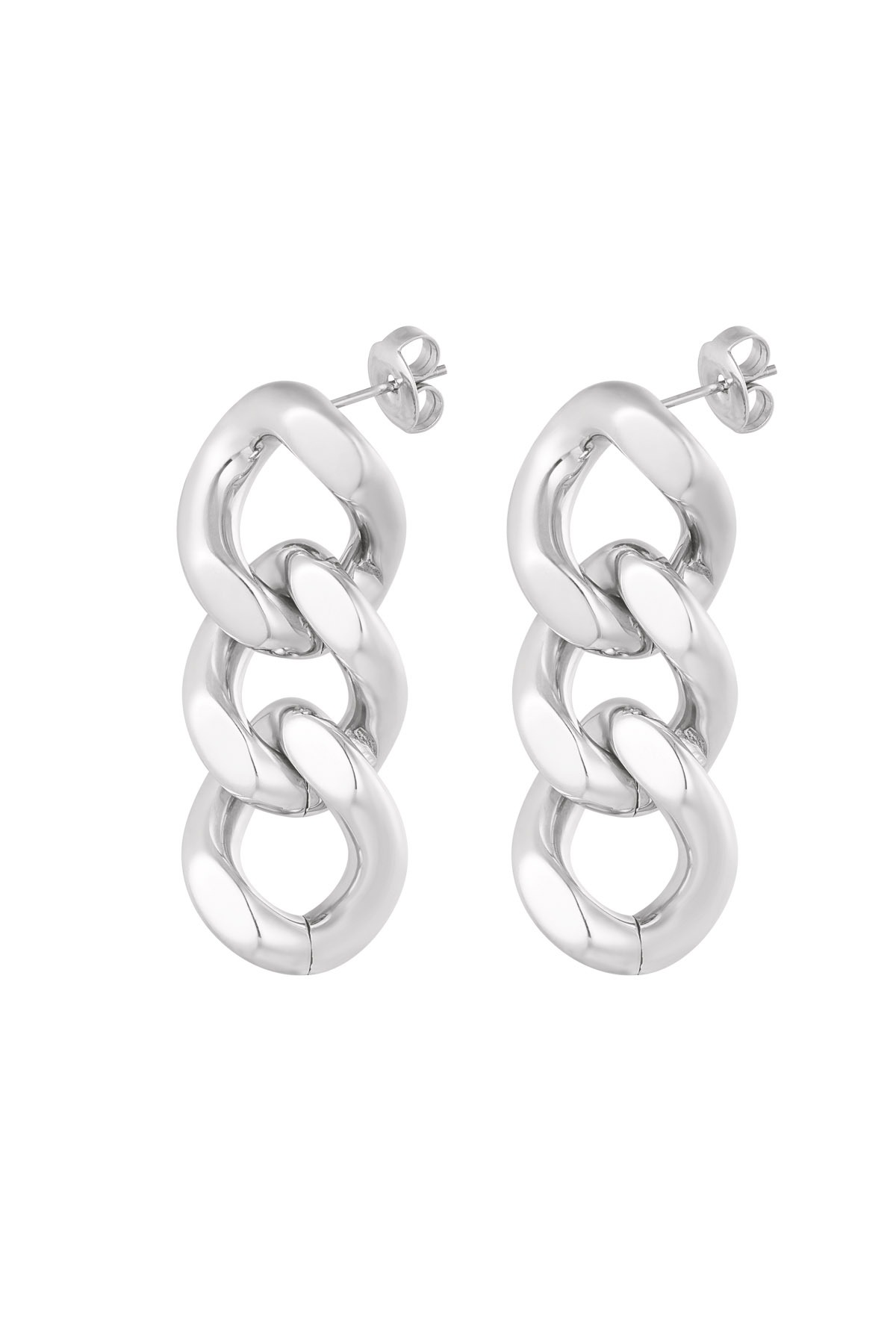 Three Link Earrings